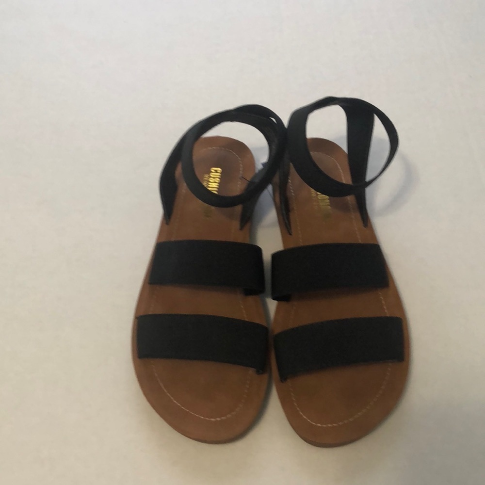 Cushionaire Memory Foam BLK Sandals Size 7.5 M